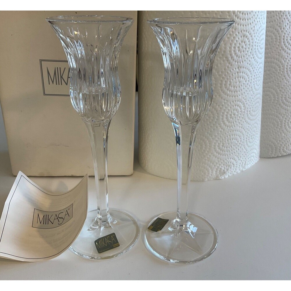Mikasa Icicles Candleholders - In Box / Never Used - Discontinued